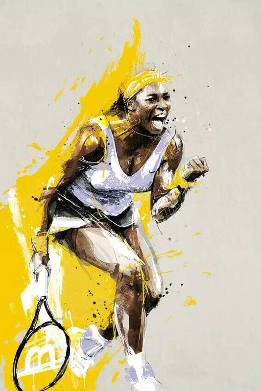 Serena Williams Tennis Poster Legendary Athlete Motivational Sports Print