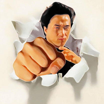 Jackie Chan Martial Arts Movie Star Poster Wall Art Action Film Print