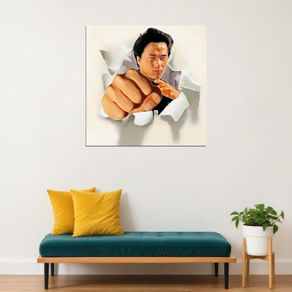 Jackie Chan Martial Arts Movie Star Poster Wall Art Action Film Print