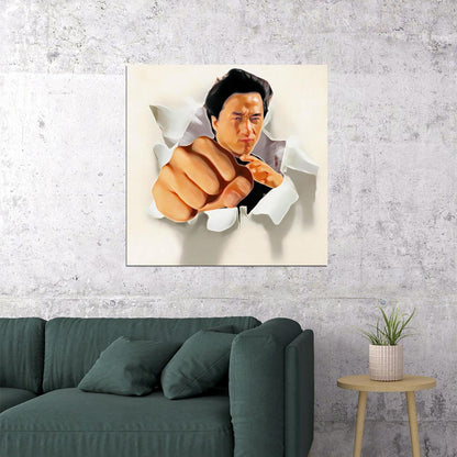 Jackie Chan Martial Arts Movie Star Poster Wall Art Action Film Print