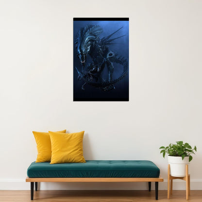 Queen Alien Xenomorph Movie Poster Iconic Sci-fi Creature Wall Art