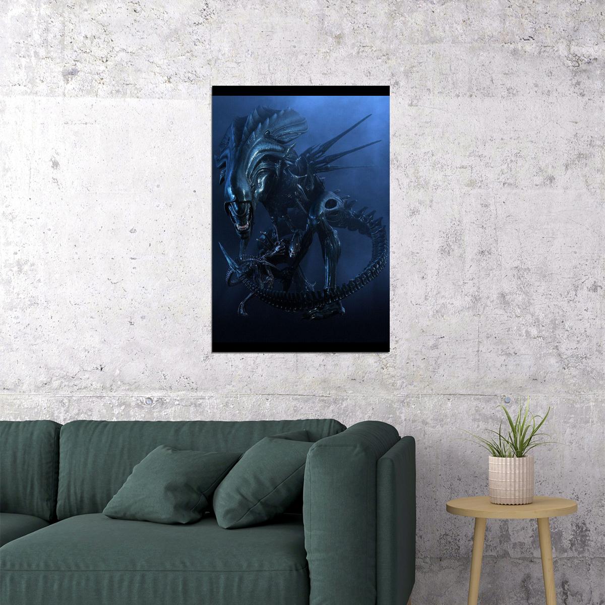 Queen Alien Xenomorph Movie Poster Iconic Sci-fi Creature Wall Art