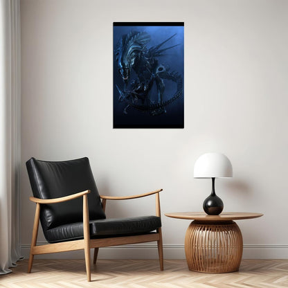 Queen Alien Xenomorph Movie Poster Iconic Sci-fi Creature Wall Art