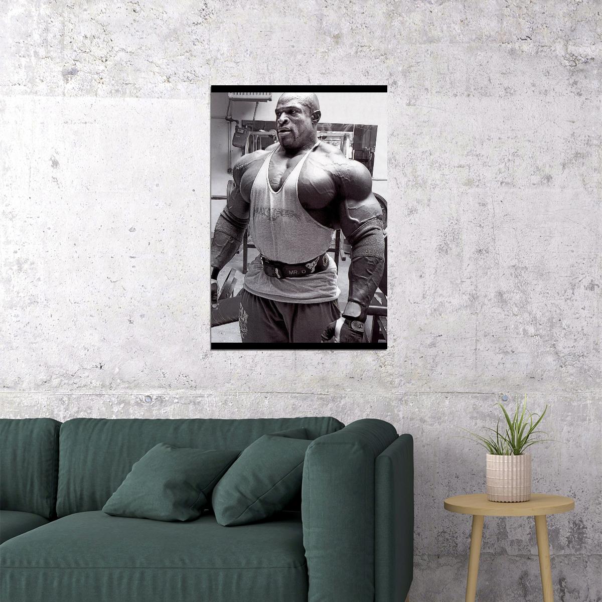 Ronnie Coleman Bodybuilding Poster Legendary Athlete Motivational Sports Print