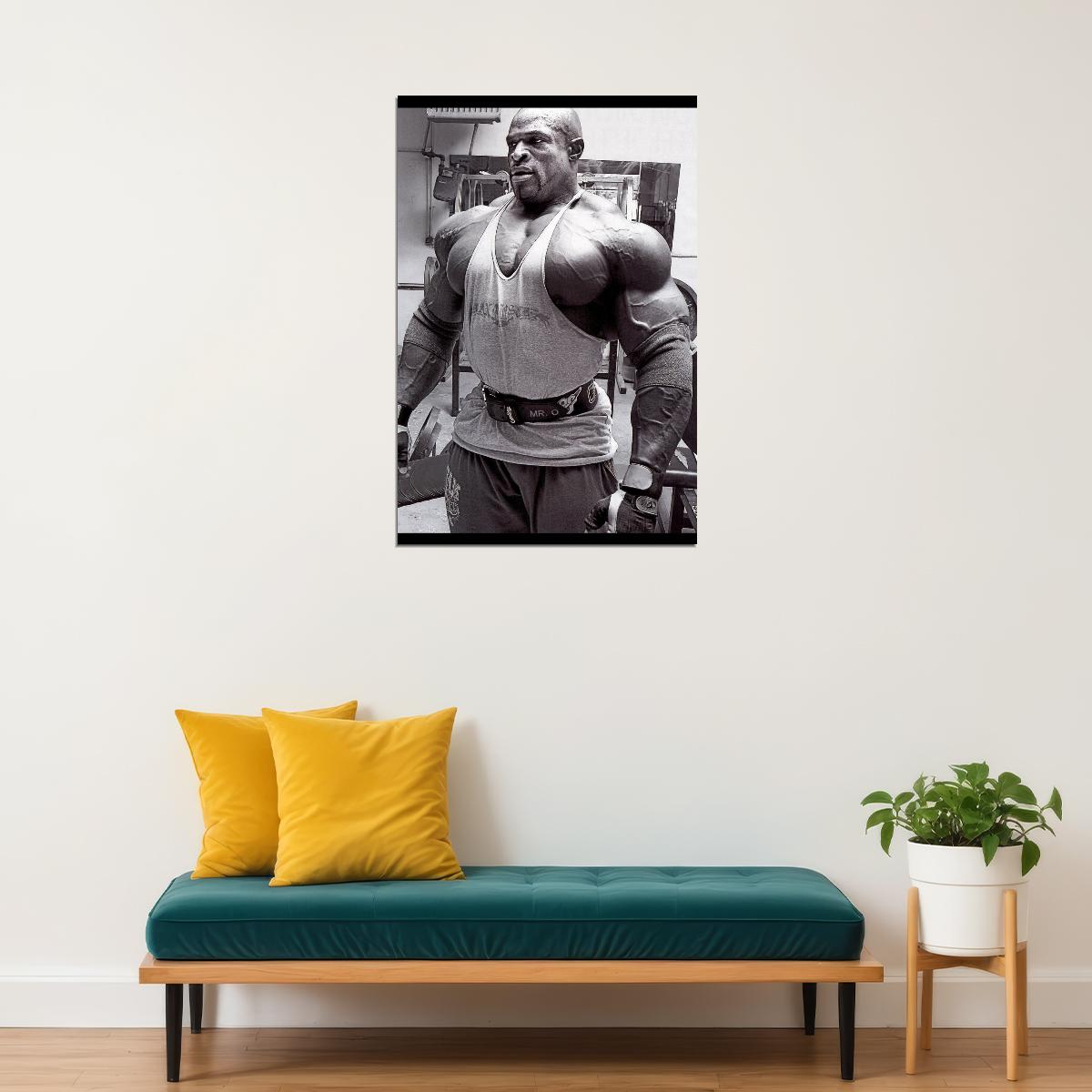 Ronnie Coleman Bodybuilding Poster Legendary Athlete Motivational Sports Print