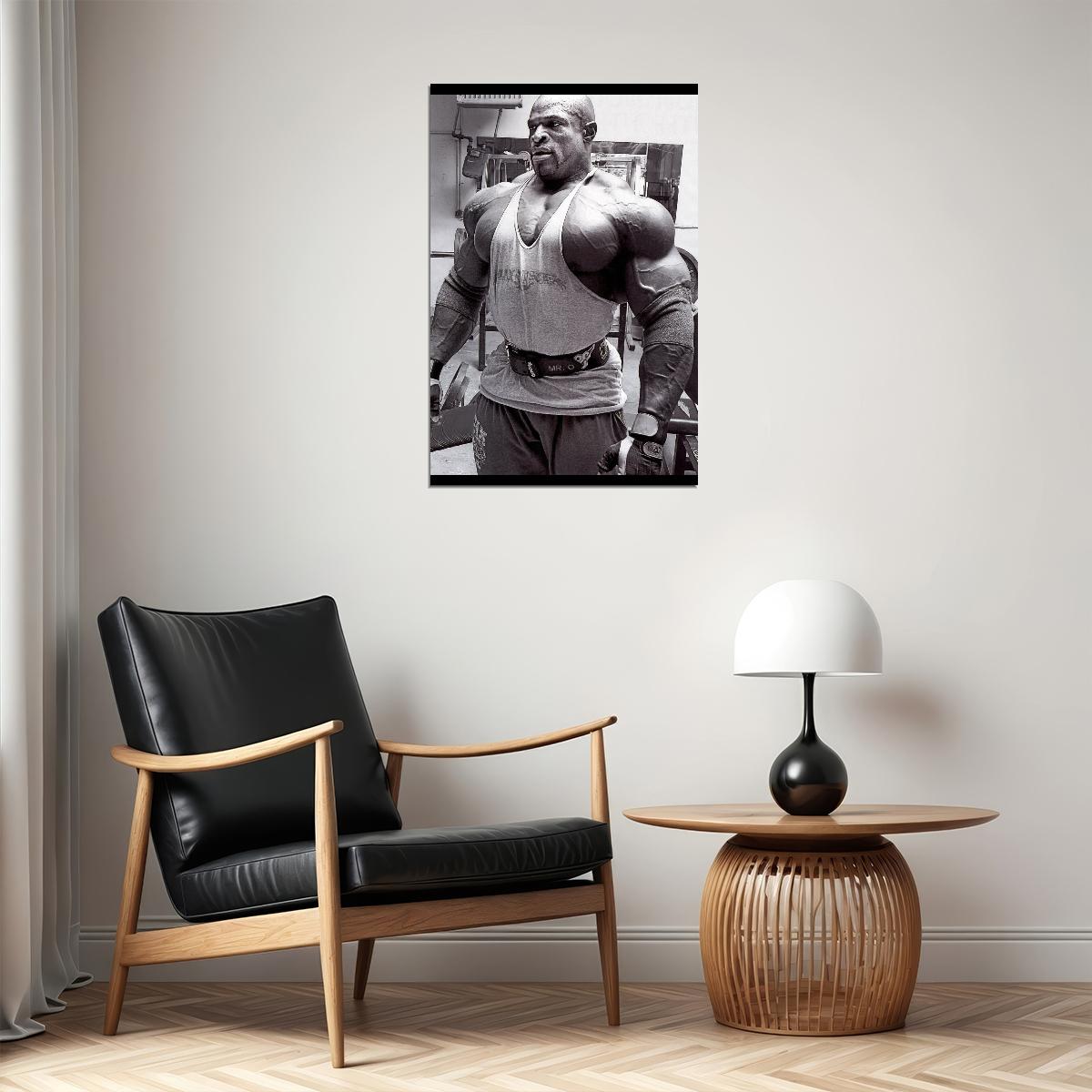 Ronnie Coleman Bodybuilding Poster Legendary Athlete Motivational Sports Print