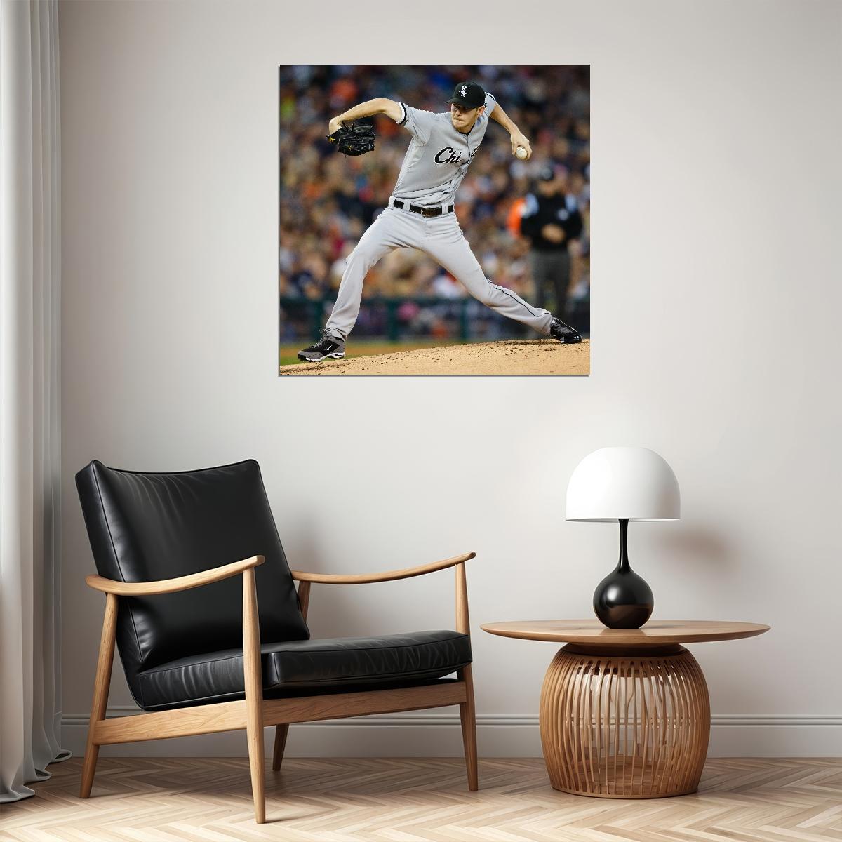 Chris Sale Baseball Poster Mlb Pitcher Wall Art Boston Red Sox Sports Print