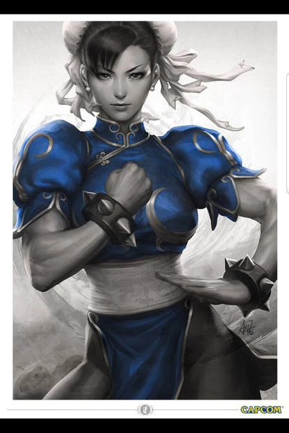 Street Fighter Chun-li Fighting Video Game Poster Gamer Wall Art