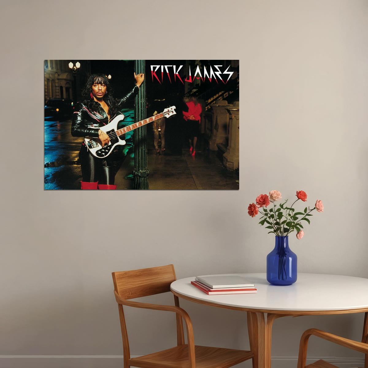 Rick James Music Poster Famous Singer 1980s Wall Print