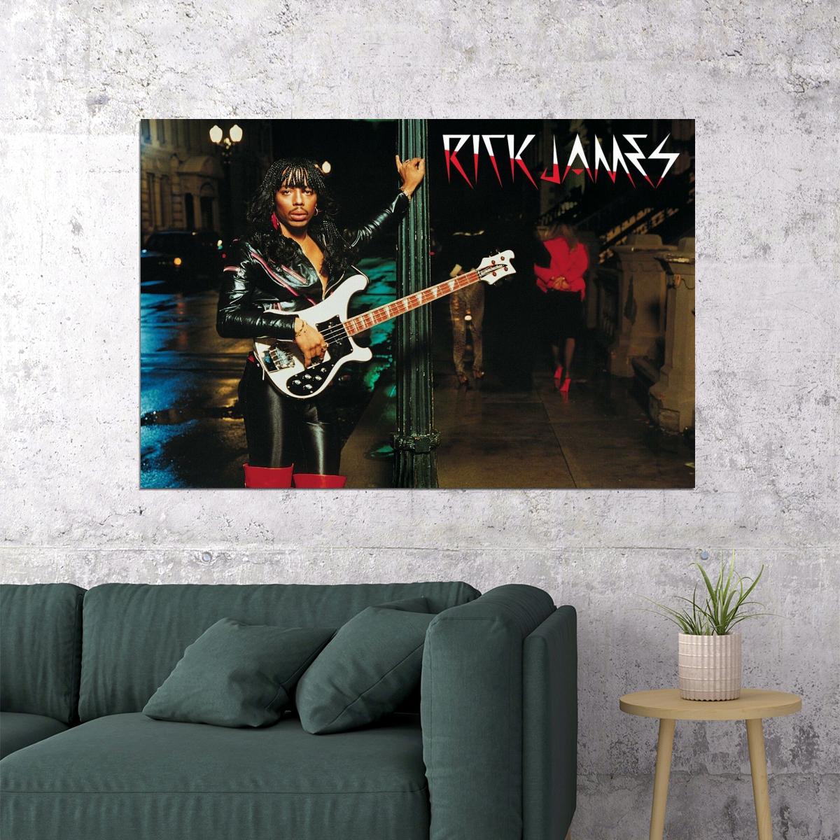 Rick James Music Poster Famous Singer 1980s Wall Print