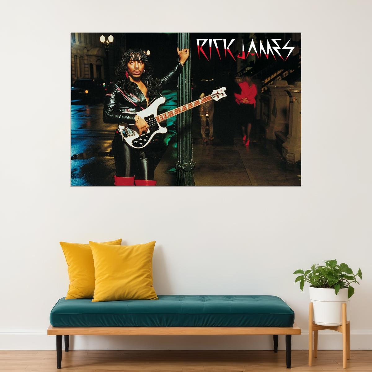 Rick James Music Poster Famous Singer 1980s Wall Print