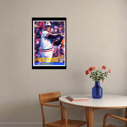 Cal Ripken Jr. Baseball Poster Mlb Legend Wall Art Baltimore Orioles Sports Print