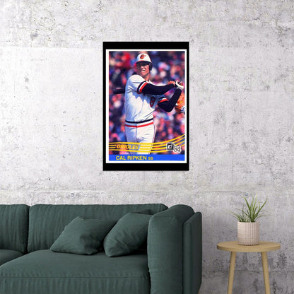 Cal Ripken Jr. Baseball Poster Mlb Legend Wall Art Baltimore Orioles Sports Print