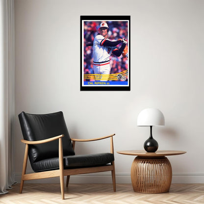 Cal Ripken Jr. Baseball Poster Mlb Legend Wall Art Baltimore Orioles Sports Print