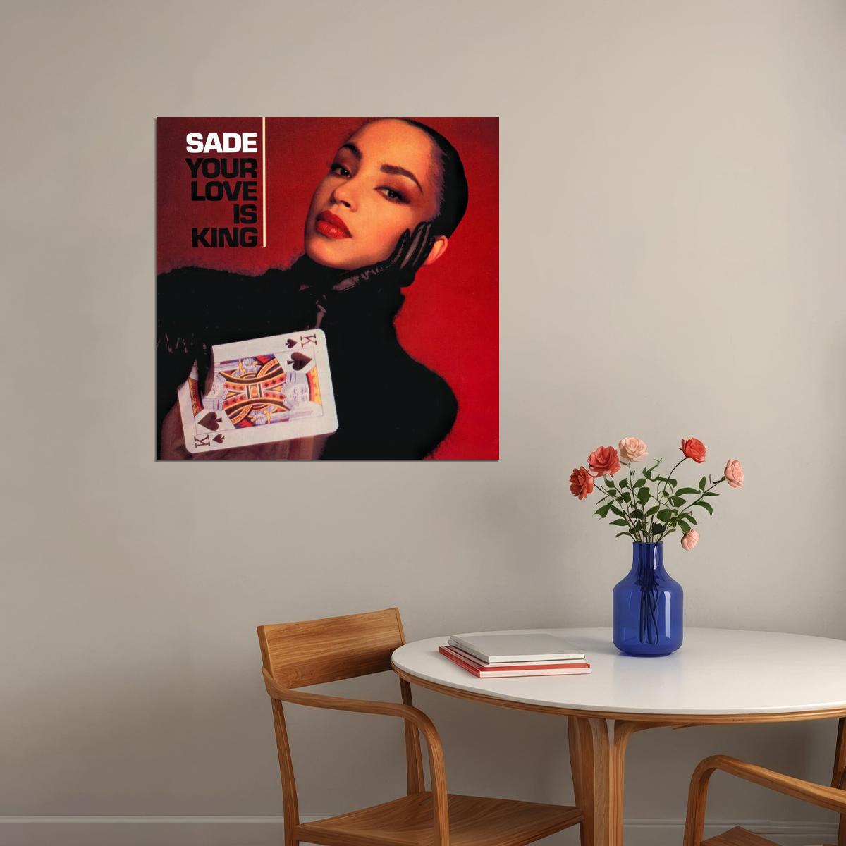 Sade Your Love Is King Album Cover Art 1980s Soul Music Poster Iconic Singer Wall Print