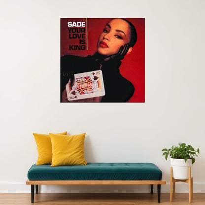 Sade Your Love Is King Album Cover Art 1980s Soul Music Poster Iconic Singer Wall Print