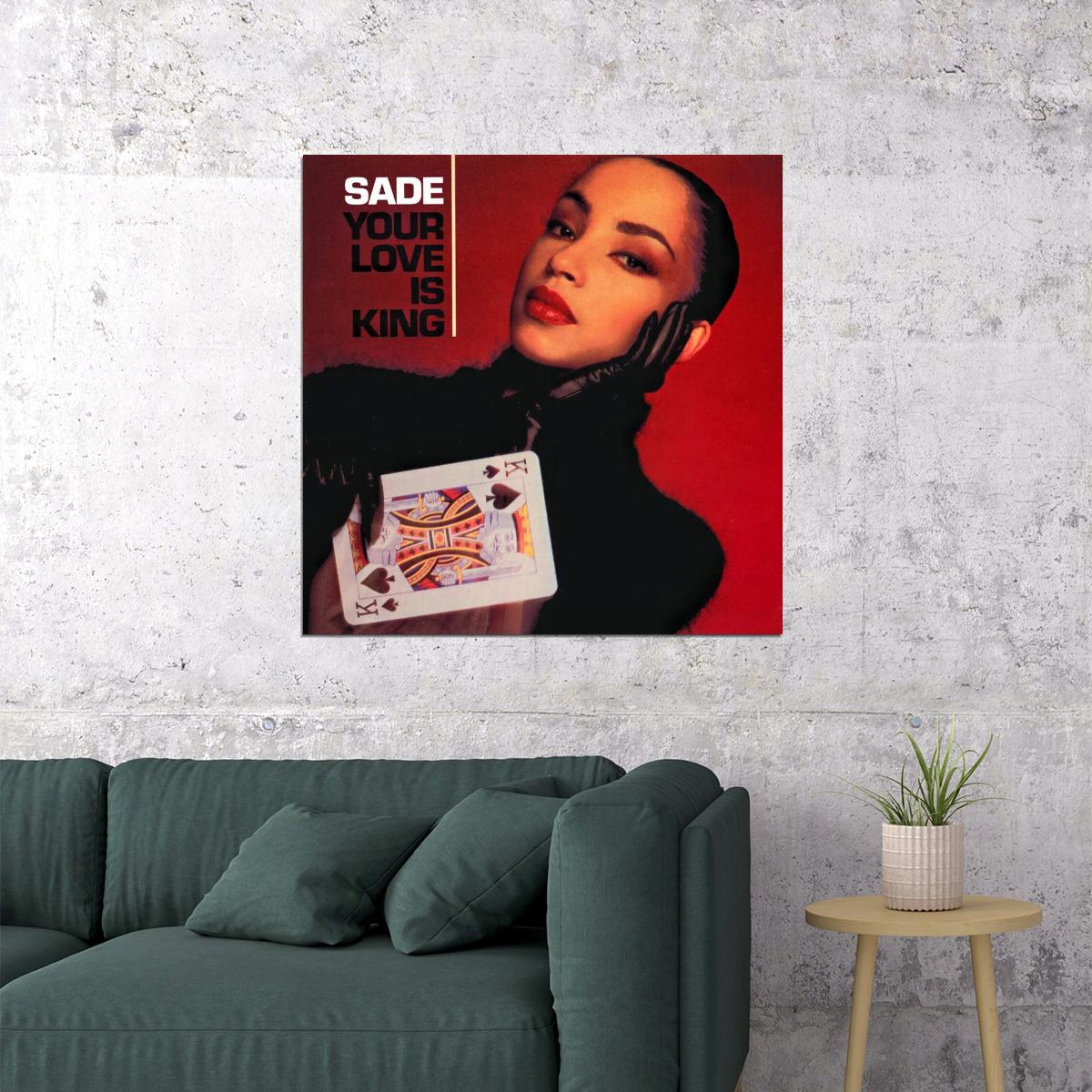 Sade Your Love Is King Album Cover Art 1980s Soul Music Poster Iconic Singer Wall Print