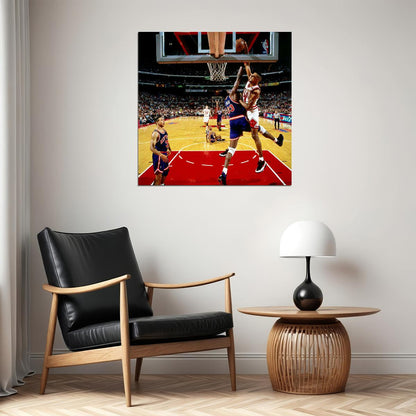 Scottie Pippen & Patrick Ewing Famous Basketball Star Motivational Sports Print