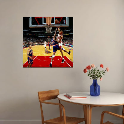 Scottie Pippen & Patrick Ewing Famous Basketball Star Motivational Sports Print