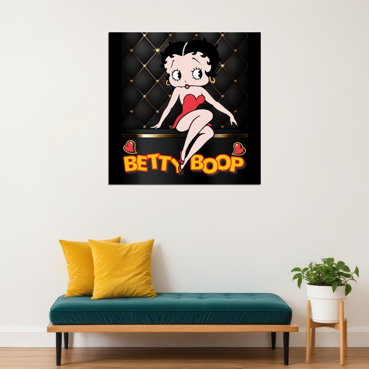 Betty Boop Retro Poster Classic Cartoon Wall Art 1930s Animation Print