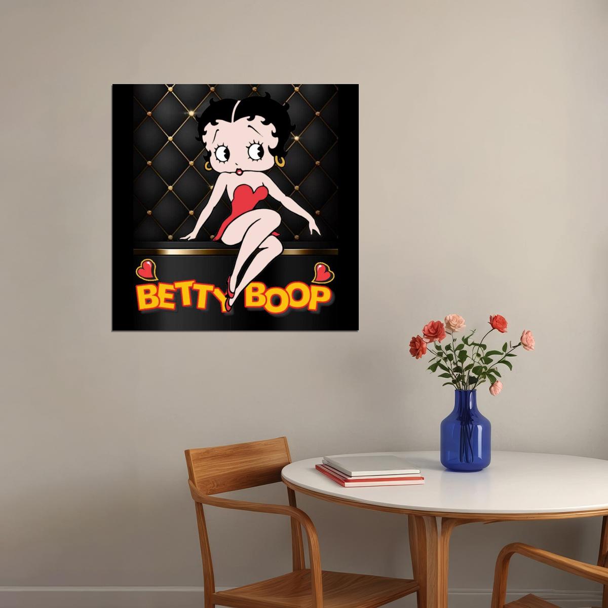 Betty Boop Retro Poster Classic Cartoon Wall Art 1930s Animation Print