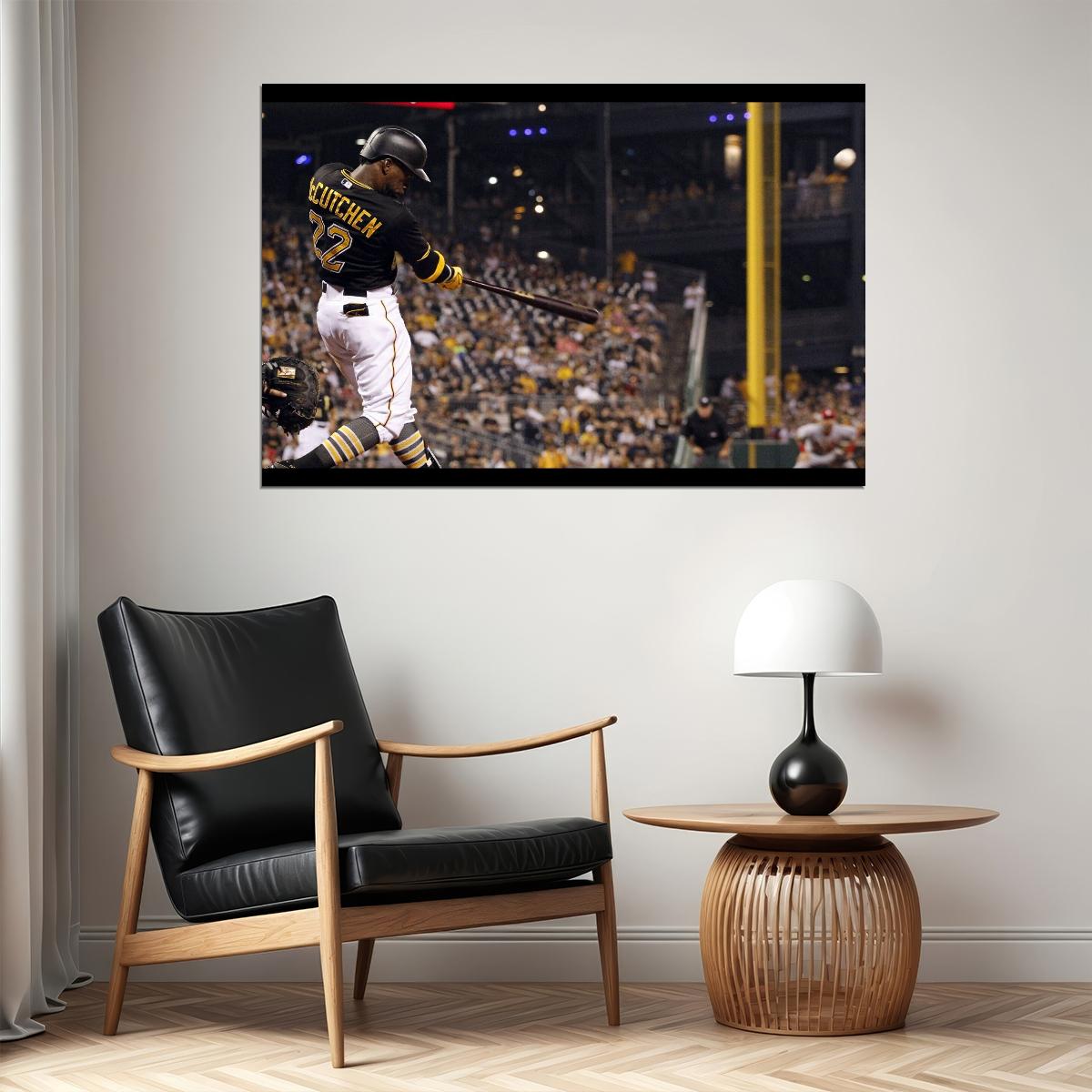 Andrew Mccutchen Baseball Poster Mlb Player Wall Art Pittsburgh Pirates Sports Print