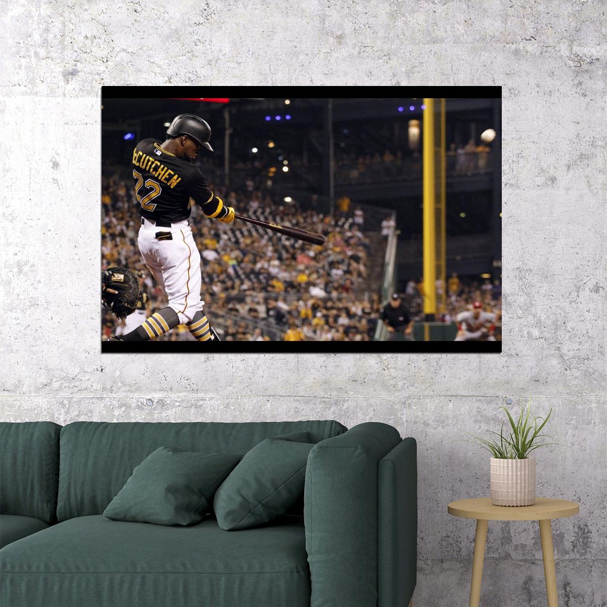 Andrew Mccutchen Baseball Poster Mlb Player Wall Art Pittsburgh Pirates Sports Print