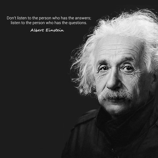 Albert Einstein "Philosophy Listen" Quote Poster Inspirational Wall Art Wisdom Print