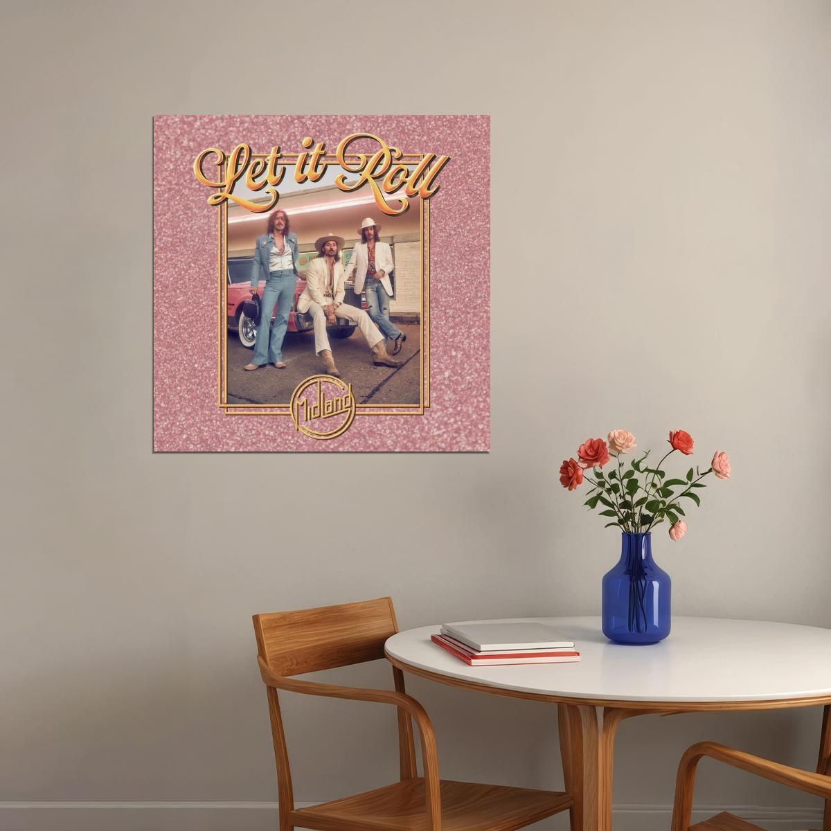 Midland Let It Roll Album Cover Art Music Poster Country Band Wall Print - xonomax