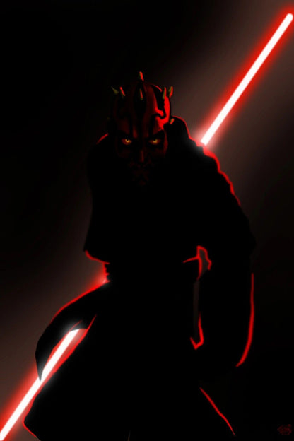 Star Wars Darth Maul Sci-fi Movie Poster