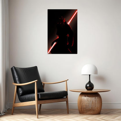 Star Wars Darth Maul Sci-fi Movie Poster