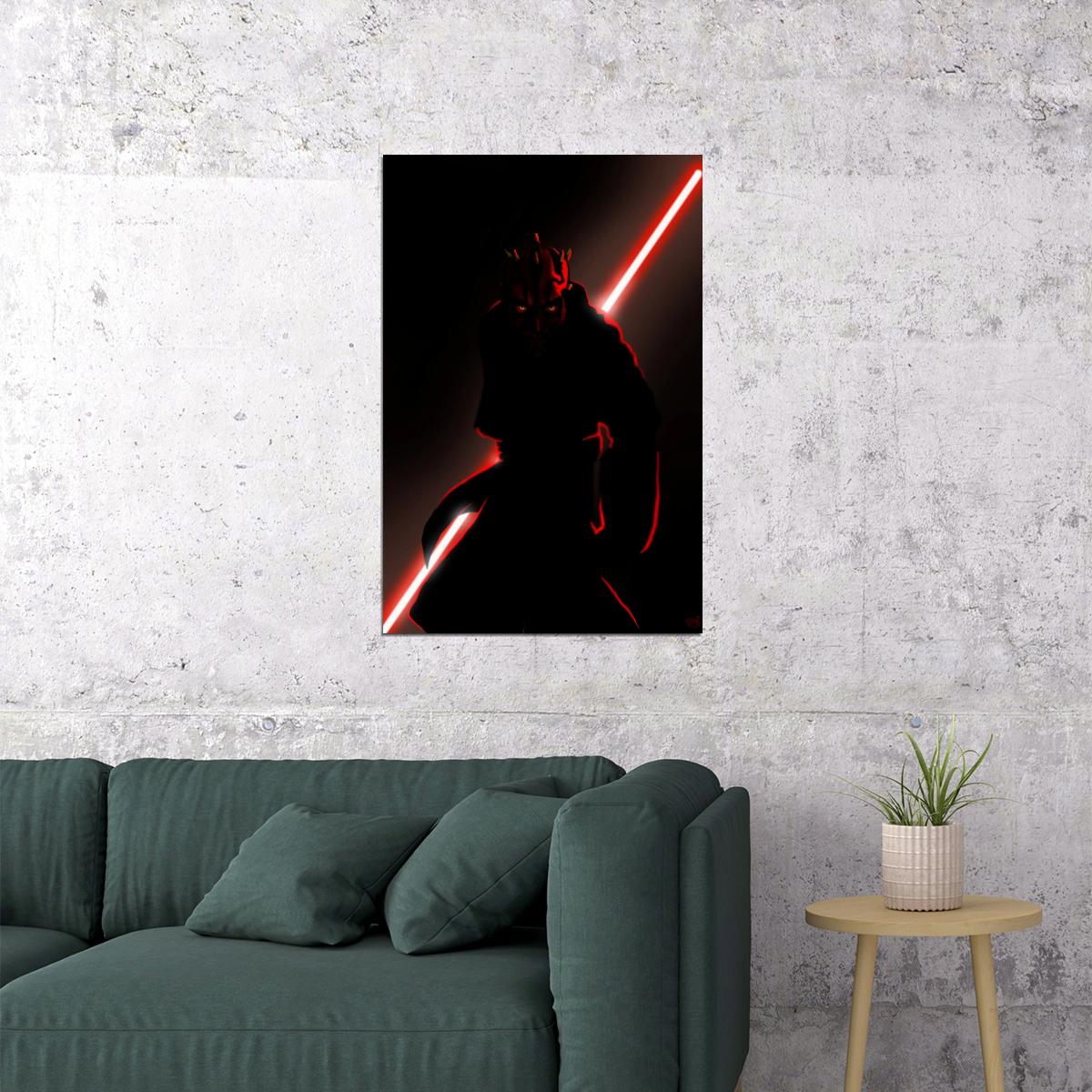 Star Wars Darth Maul Sci-fi Movie Poster