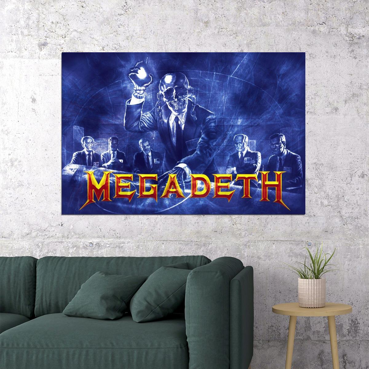Poster Megadeth – Décoration Murale 30 X 45 Cm – Pour Salon, Chambre, Bureau – Style Rock Et Vintage