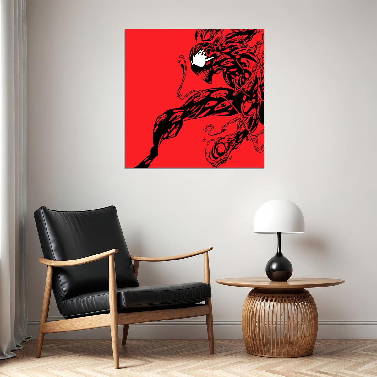 Carnage Marvel Comics Poster Supervillain Wall Art Comic Book Print