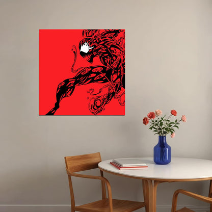 Carnage Marvel Comics Poster Supervillain Wall Art Comic Book Print