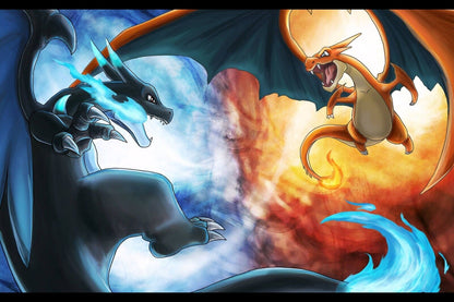 Pokemon Mega Charizard Z Video Game Poster Nintendo Gamer Wall Print