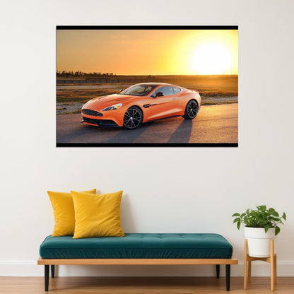 Aston Martin Poster Luxury Sports Car Wall Art Supercar Print - xonomax