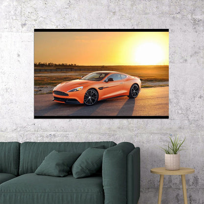 Aston Martin Poster Luxury Sports Car Wall Art Supercar Print - xonomax