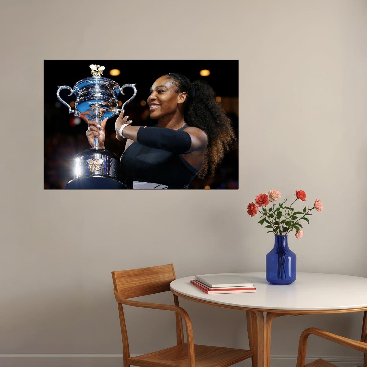 Serena Williams Tennis Poster Legendary Athlete Motivational Sports Print