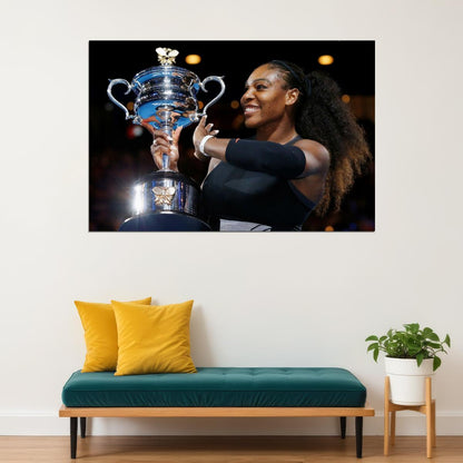 Serena Williams Tennis Poster Legendary Athlete Motivational Sports Print