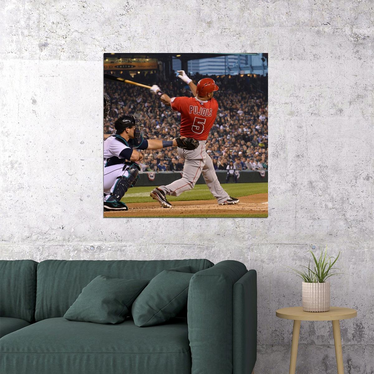 Albert Pujols Baseball Poster Mlb Player Wall Art Sports Print