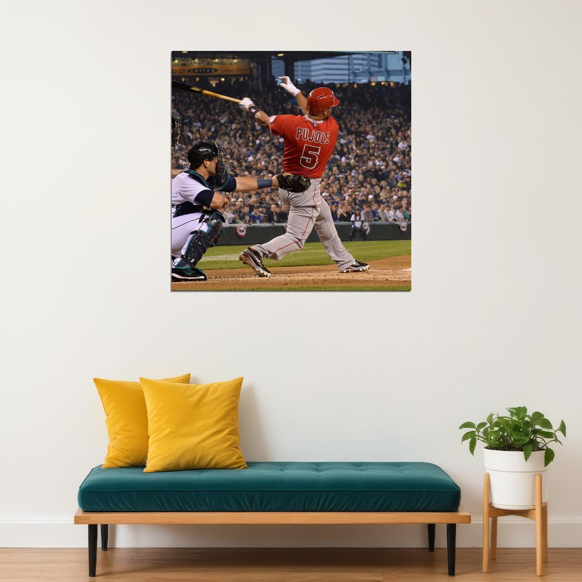 Albert Pujols Baseball Poster Mlb Player Wall Art Sports Print