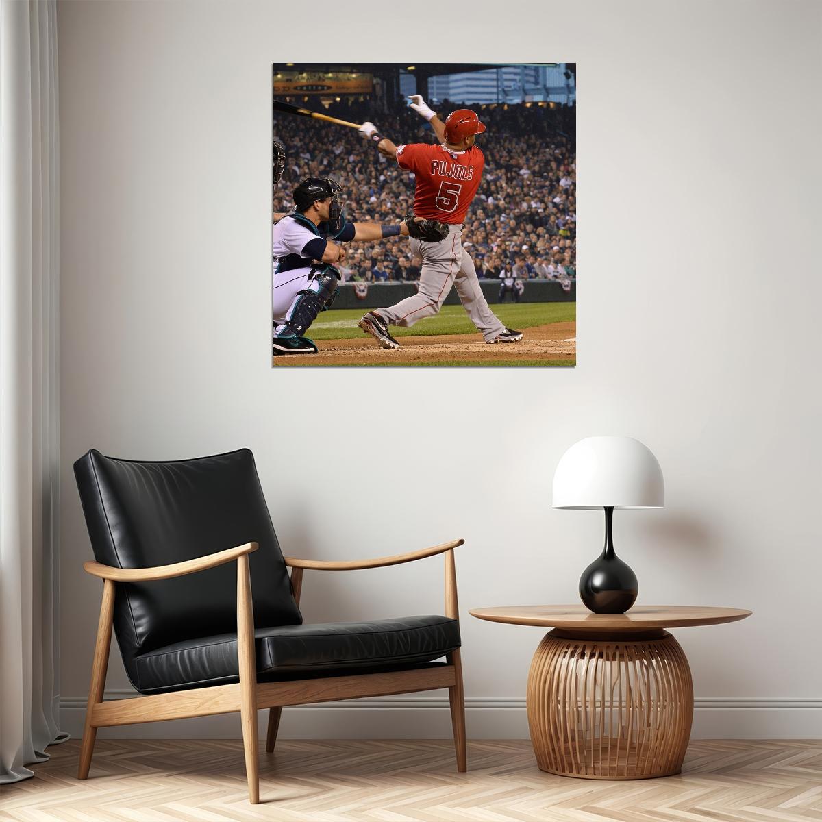 Albert Pujols Baseball Poster Mlb Player Wall Art Sports Print