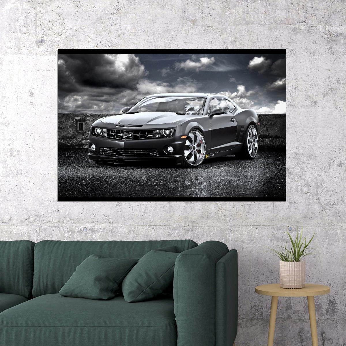 Chevrolet Camaro Poster Classic Muscle Car Wall Art Luxury Car Print