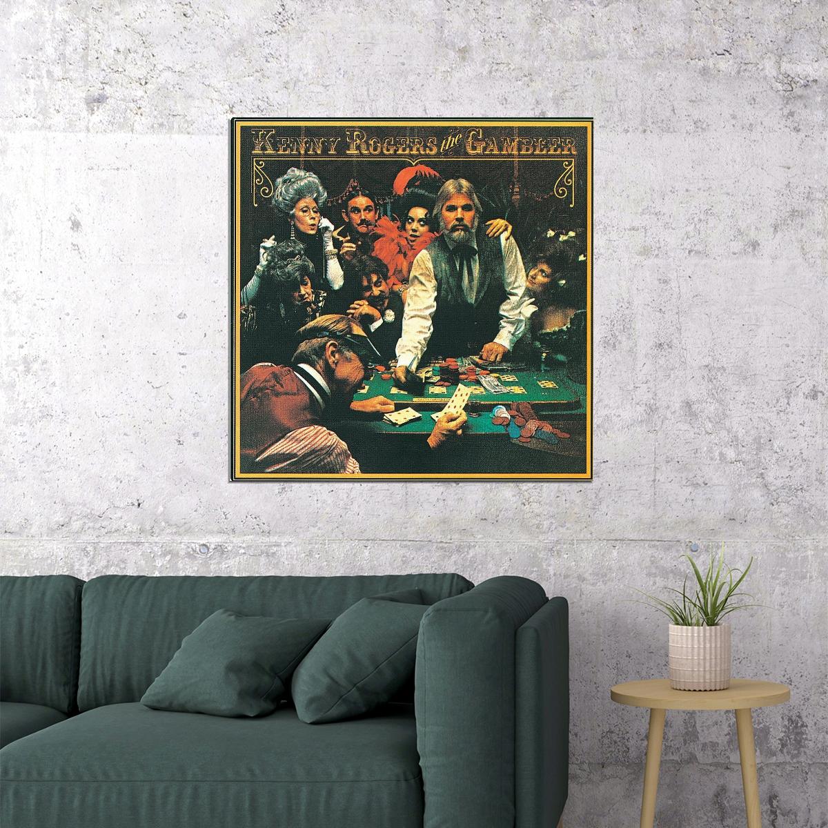 Kenny Rogers The Gambler Album Cover Art Music Poster Country Wall Print - xonomax