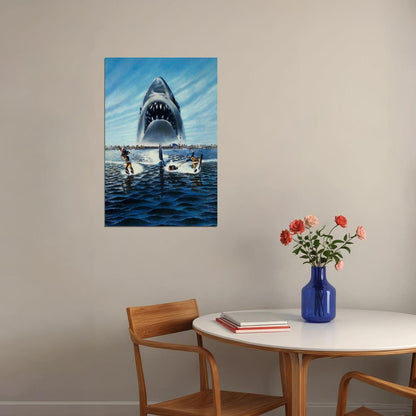 Jaws Shark Movie Poster Classic Horror Film Wall Art