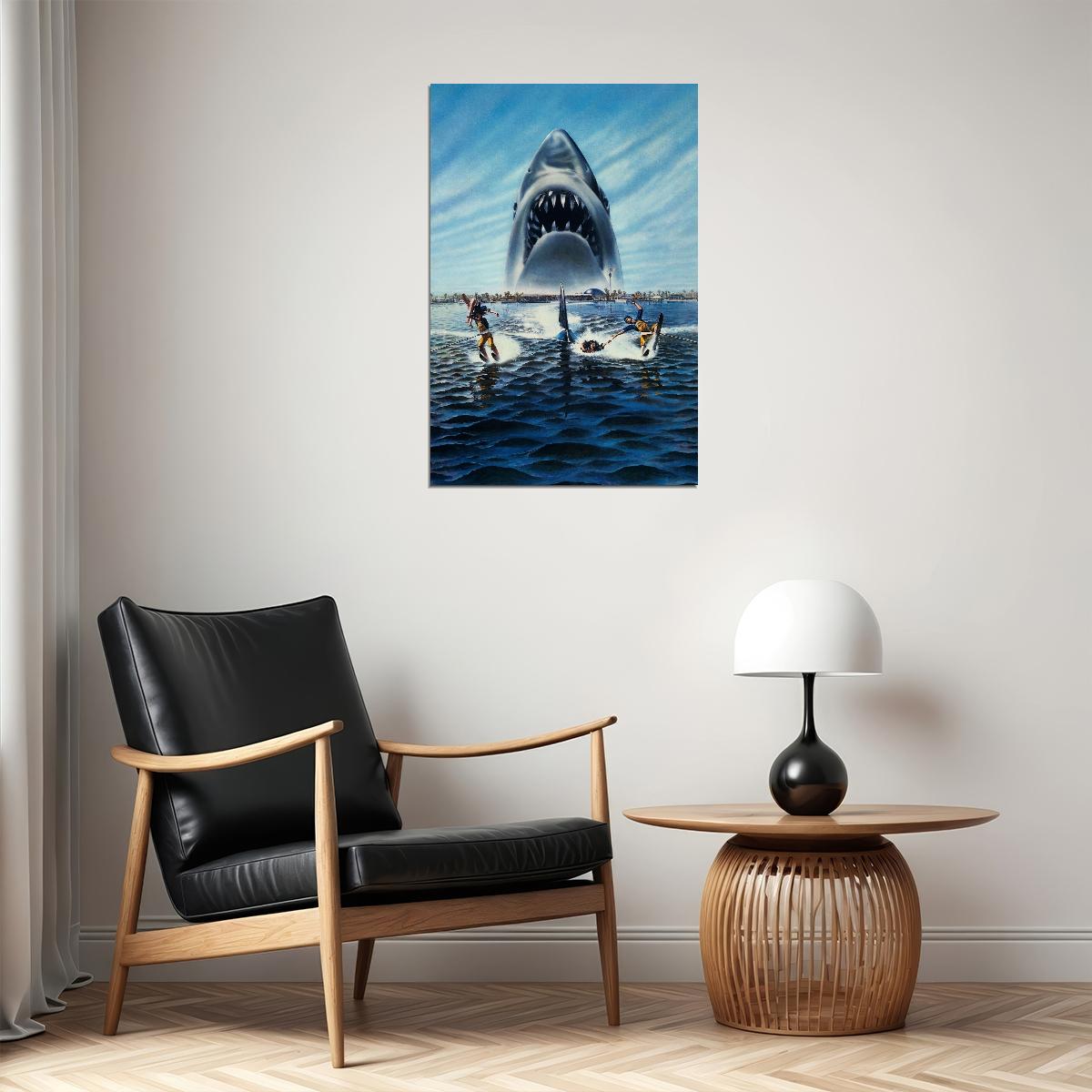 Jaws Shark Movie Poster Classic Horror Film Wall Art