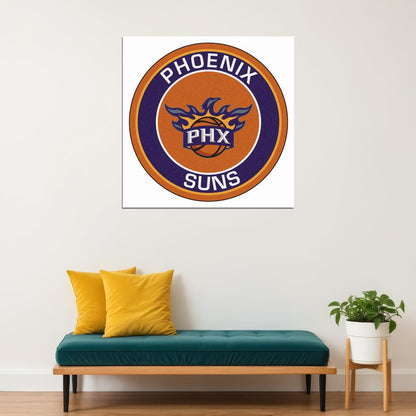 Phoenix Suns Logo Poster Nba Basketball Team Wall Art