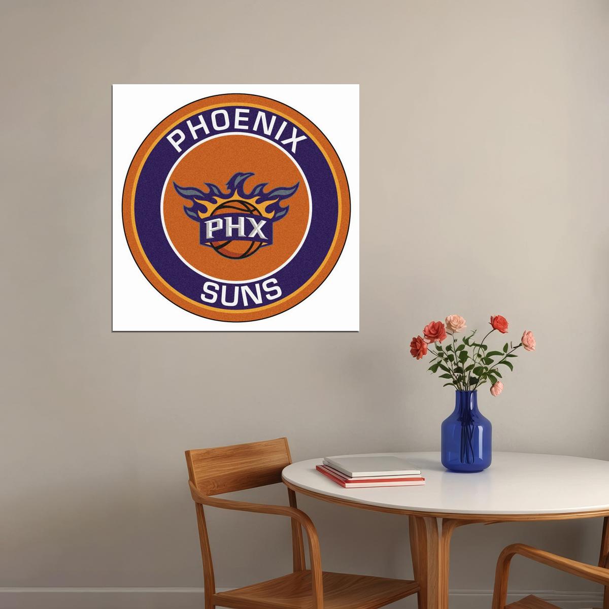 Phoenix Suns Logo Poster Nba Basketball Team Wall Art