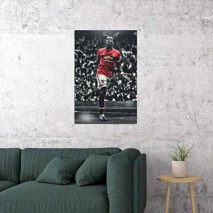 Paul Pogba Soccer Poster Famous Football Player Motivational Sports Print